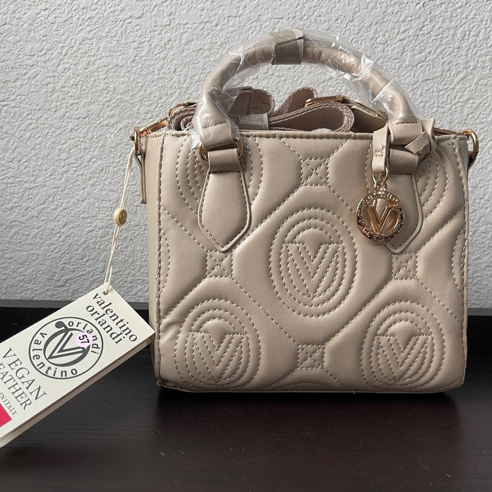 Valentino Orlandi Vegan Leather Beige Handbag